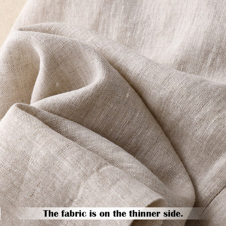 Buddha Stones Summer Casual Simple Zipper Design Linen Women's Wide Leg Pants With Pockets - image 14