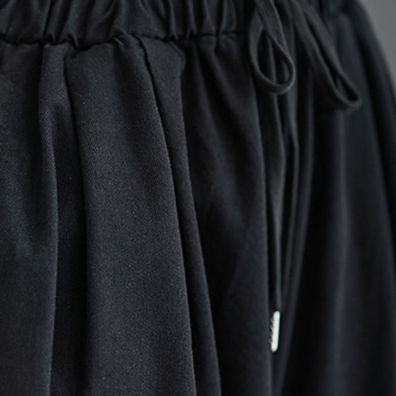 Buddha Stones Retro Leg Opening Slit Design Women's Wide Leg Pants With Pockets - image 14