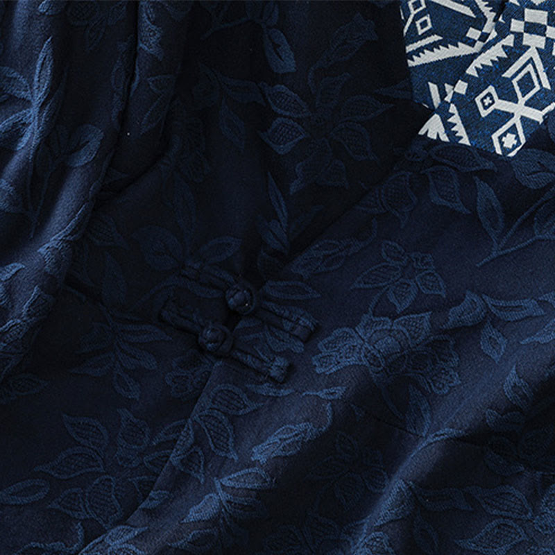 Buddha Stones Casual Jacquard Frog-Button Women's Cotton Linen Long Sleeve Shirt - image 7