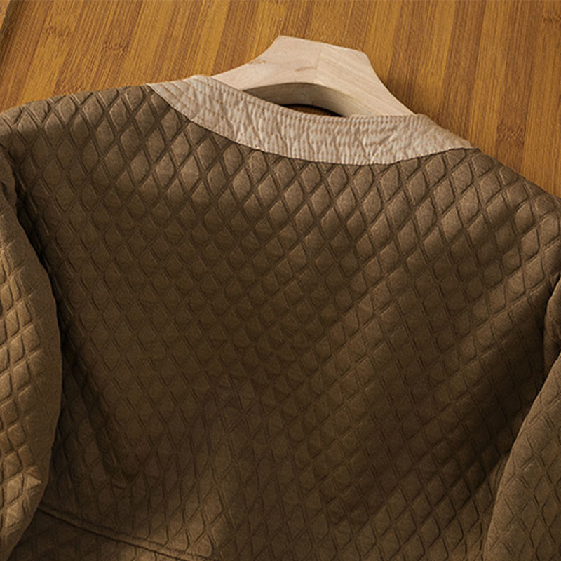 Buddha Stones Retro Plain Women's Cotton Long Sleeve Jacket With Pockets - image 32