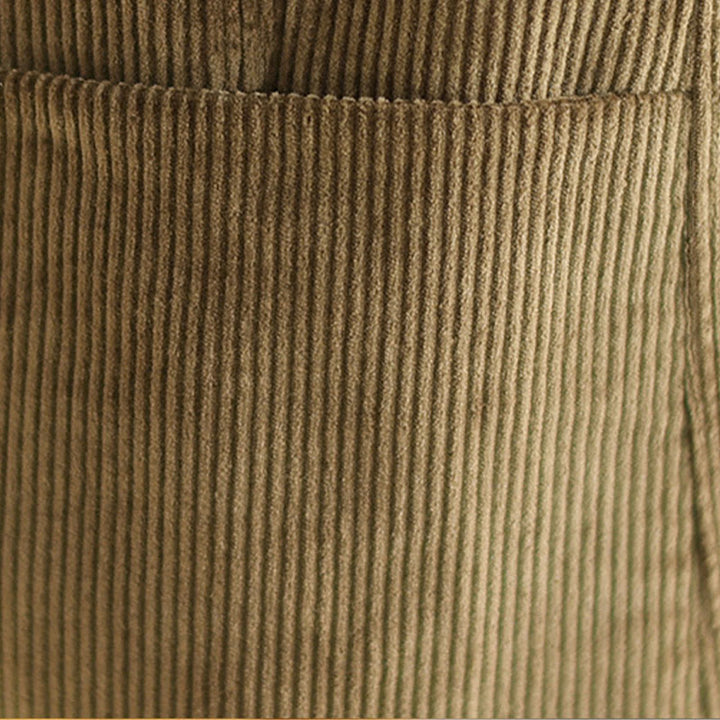 Buddha Stones Retro Plain Women's Cotton Long Sleeve Corduroy Jacket With Pockets - image 8