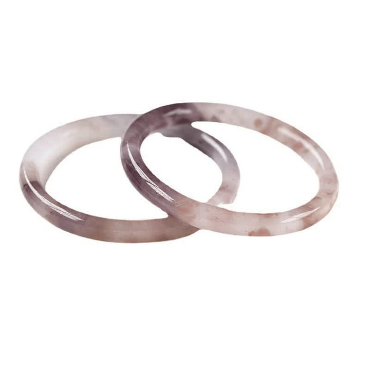 Buddha Stones Purple Golden Silk Jade Wealth Bracelet Bangle - image 6