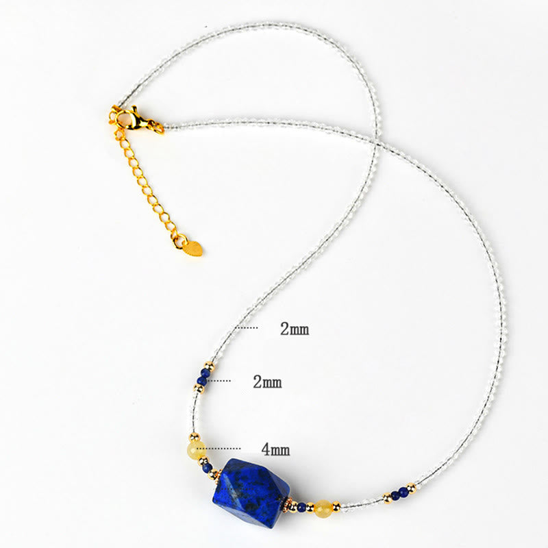 Buddha Stones White Crystal Lazurite Healing Meditation Necklace Pendant - image 6