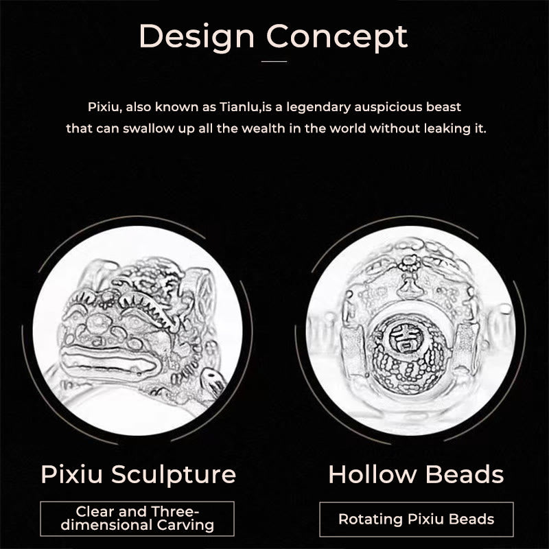 Buddha Stones Lucky FengShui PiXiu Copper Coin Rotatable Ring - image 5