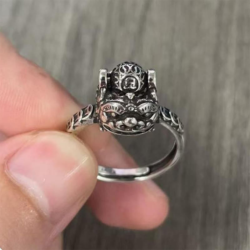 Buddha Stones Lucky FengShui PiXiu Copper Coin Rotatable Ring - image 4