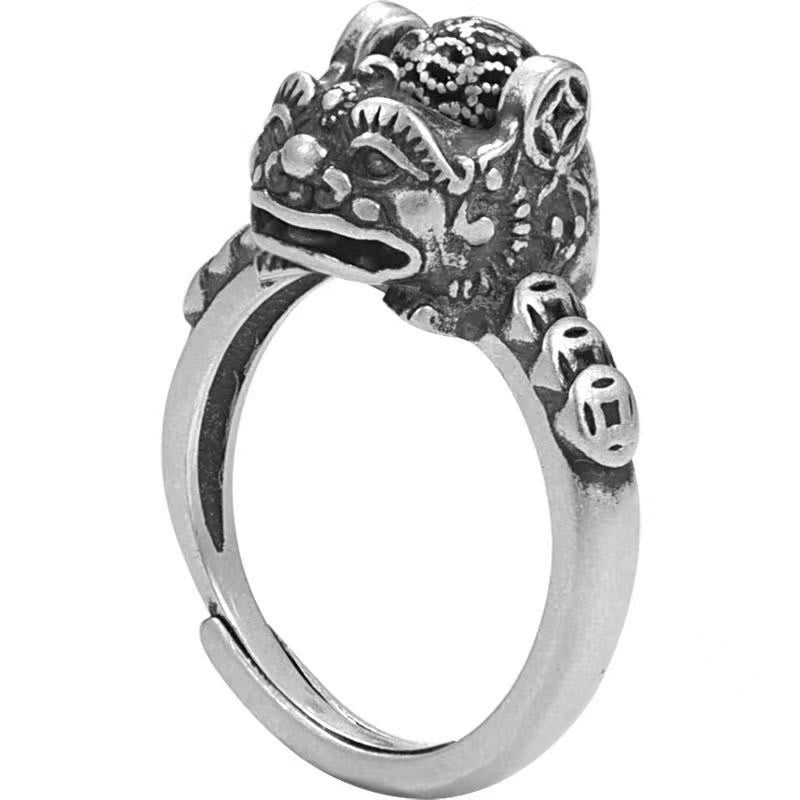 Buddha Stones Lucky FengShui PiXiu Copper Coin Rotatable Ring - image 6