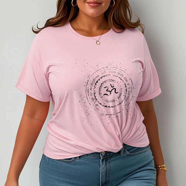 Buddha Stones Mandala Om Symbol Mantra Pattern Tee Cotton T-shirt - image 13