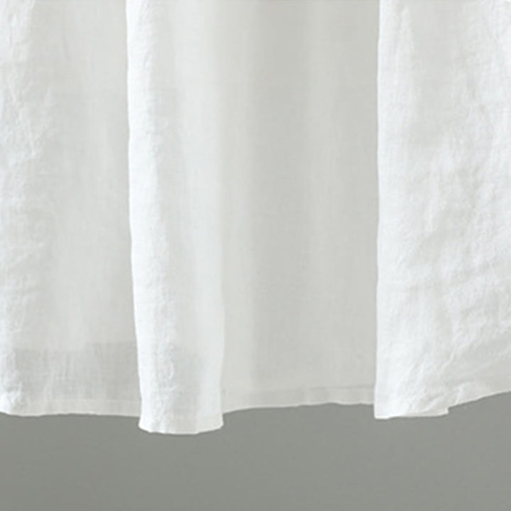 Buddha Stones Summer Retro Pure Color Tassel Design Women's Skirt With Pockets - image 8