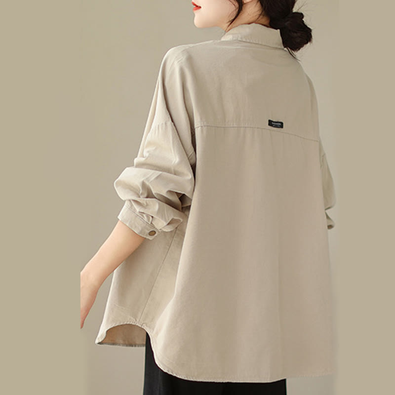 Buddha Stones Casual Solid Color Women's Long Sleeve Jacket With Pockets - image 14