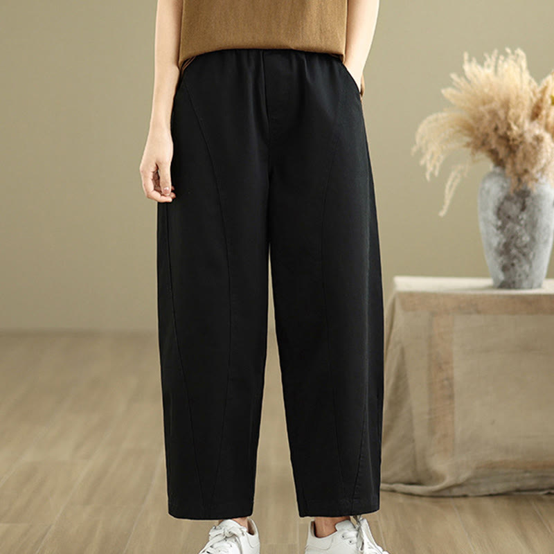 Buddha Stones Casual Elastic Waist Women's Polyester Harem Pants With Pockets - image 14