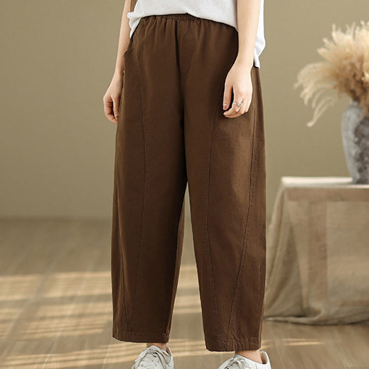 Buddha Stones Casual Elastic Waist Women's Polyester Harem Pants With Pockets - image 16