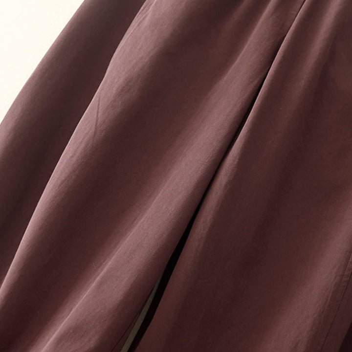 Buddha Stones Plain 7-8 Length Women's Harem Cotton Pants With Pockets - image 11