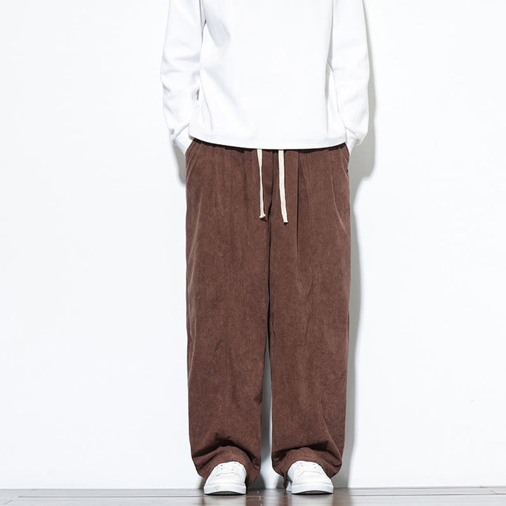 Buddha Stones Plain Drawstring Pure Cotton Corduroy Men's Harem Pants With Pockets - Sienna - US/UK/AU46，EU56 (5XL) - image 31