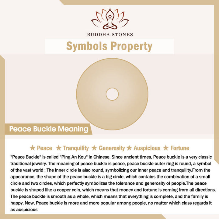 Buddha Stones Copper Plated Silver Fu Character Peace Buckle Fortune Bracelet - image 6