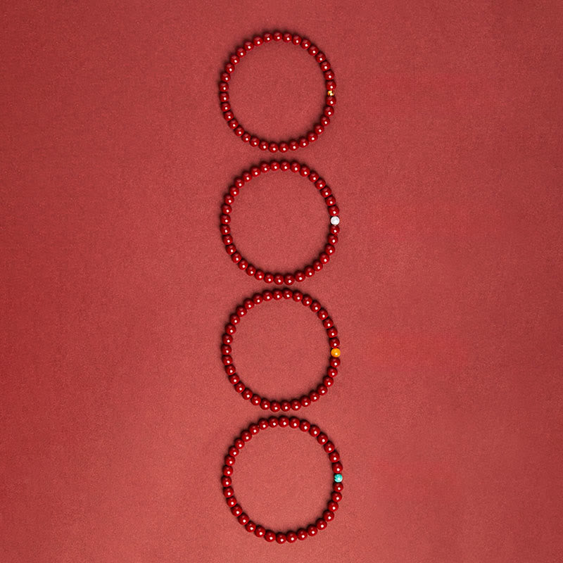 Buddha Stones Cinnabar Turquoise Concentration Bracelet - image 7
