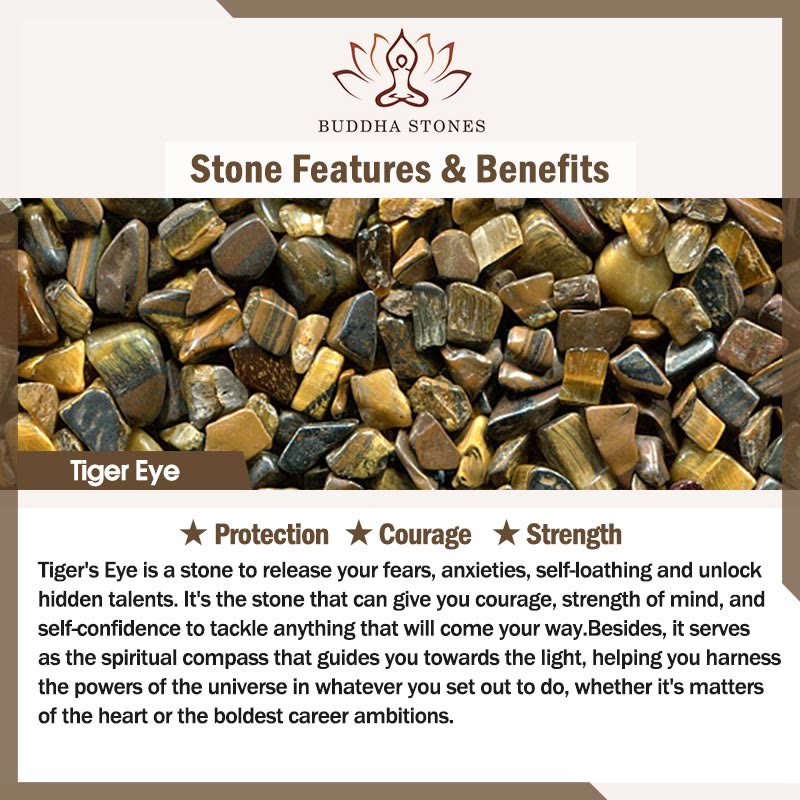 Buddha Stones Tiger Eye Black Tourmaline Pyrite Protection Card Rope Bracelet - image 3