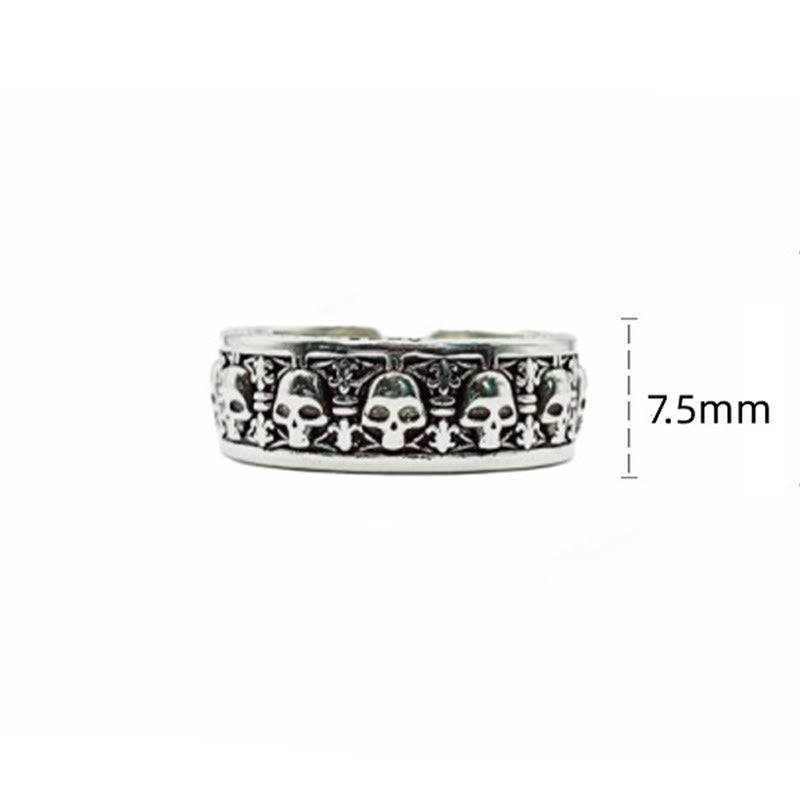 Buddha Stones The Lord Of The Corpse Forest Copper Skull New Beginning Ring - image 9