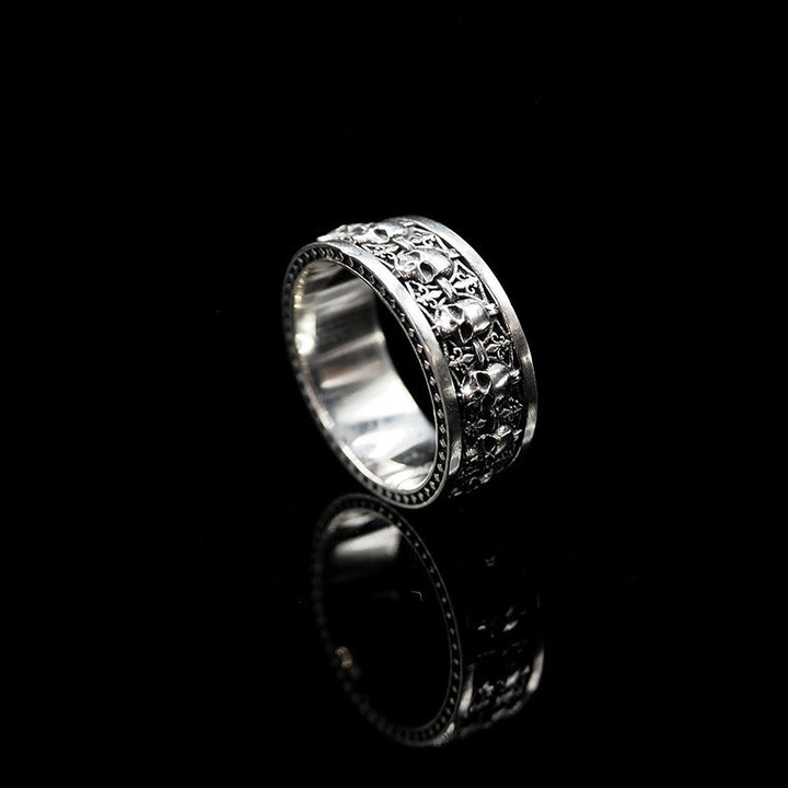 Buddha Stones The Lord Of The Corpse Forest Copper Skull New Beginning Ring - image 8