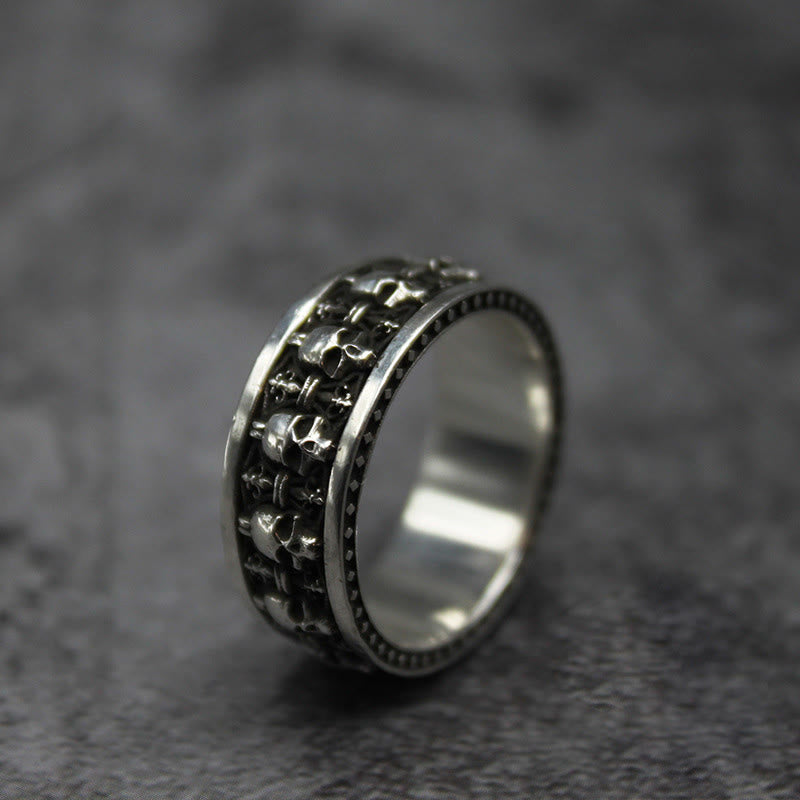 Buddha Stones The Lord Of The Corpse Forest Copper Skull New Beginning Ring - image 1