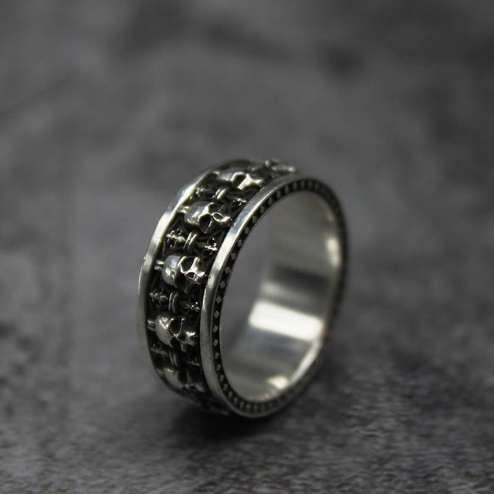 Buddha Stones The Lord Of The Corpse Forest Copper Skull New Beginning Ring - image 1