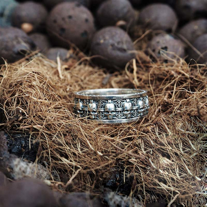 Buddha Stones The Lord Of The Corpse Forest Copper Skull New Beginning Ring - image 10