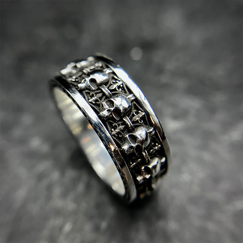 Buddha Stones The Lord Of The Corpse Forest Copper Skull New Beginning Ring - Copper Skull - image 0