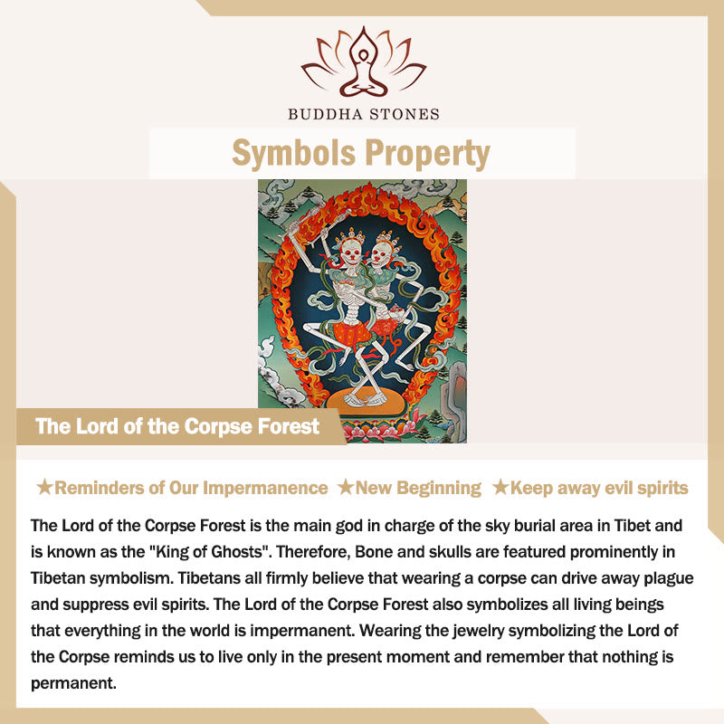 Buddha Stones Copper Skull Bone The Lord Of The Corpse Forest Keep Away Evil Spirits Ring - image 5