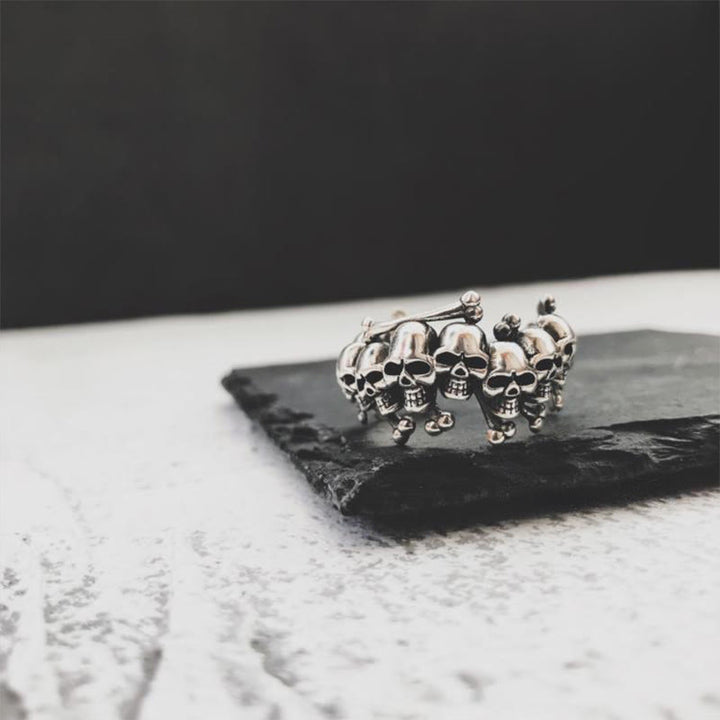 Buddha Stones Copper Skull Bone The Lord Of The Corpse Forest Keep Away Evil Spirits Ring - image 1
