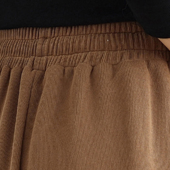 Buddha Stones Solid Color Drawstring Cotton Women's Wide Leg Pants With Pockets - image 6