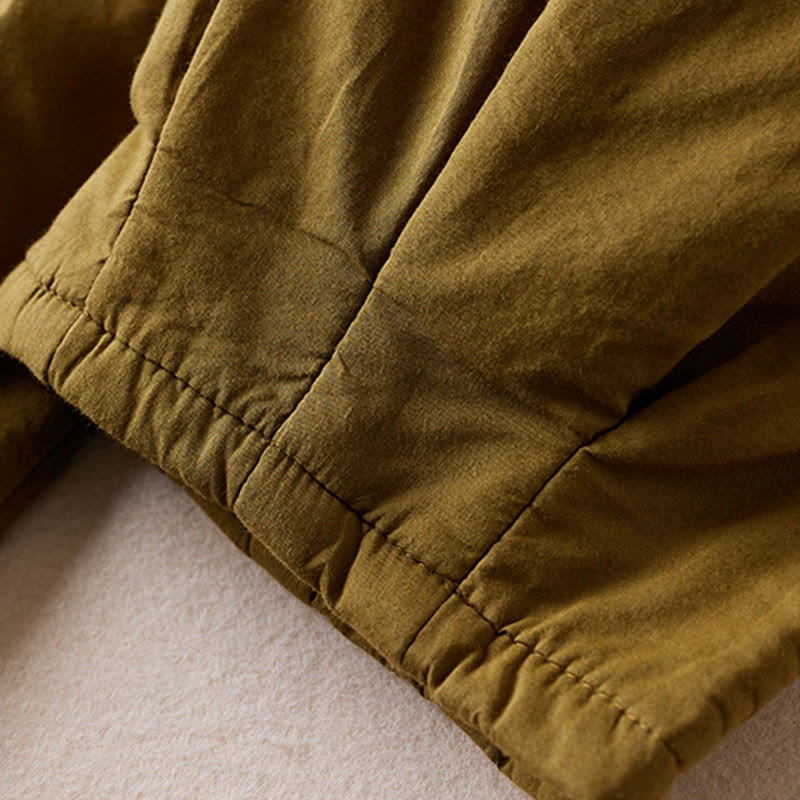 Buddha Stones Plain Women's Harem Thick Pants With Pockets - image 6