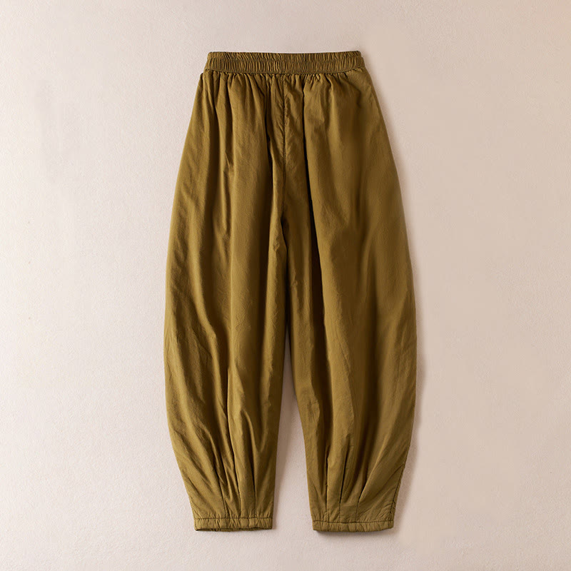 Buddha Stones Plain Women's Harem Thick Pants With Pockets - image 2