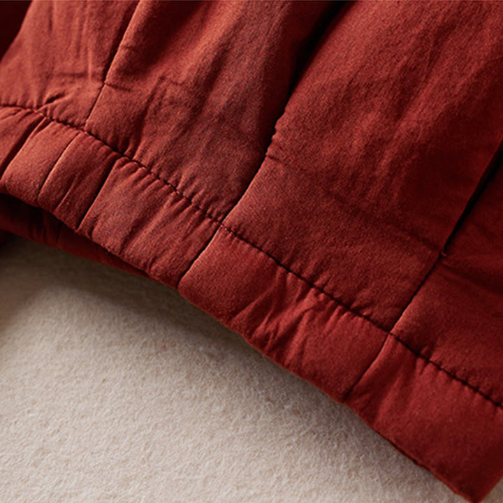 Buddha Stones Plain Women's Harem Thick Pants With Pockets - image 19