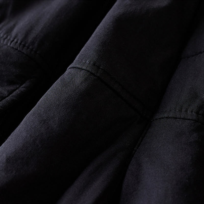 Buddha Stones Plain Cotton-padded Women's Harem Cotton Thick Pants With Pockets - image 24