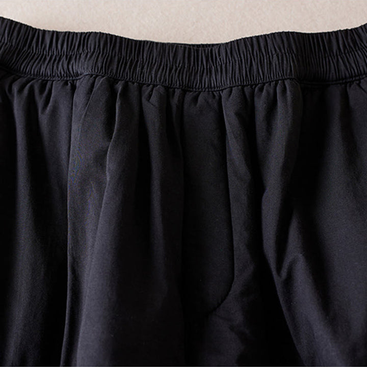 Buddha Stones Plain Women's Harem Thick Pants With Pockets - image 27