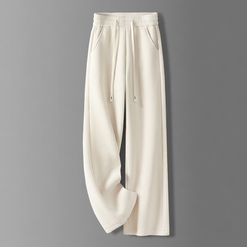 Buddha Stones Casual Corduroy Cotton-padded Women's Cotton Pants With Pockets - FloralWhite - US12，UK/AU16，EU44 (3XL) - image 1