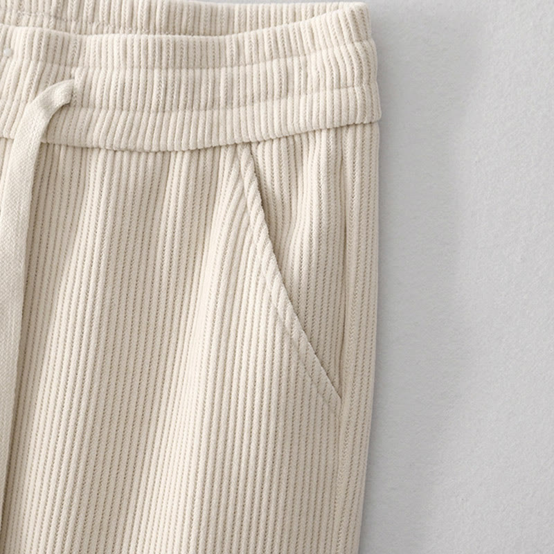 Buddha Stones Casual Corduroy Cotton-padded Women's Cotton Pants With Pockets - image 2