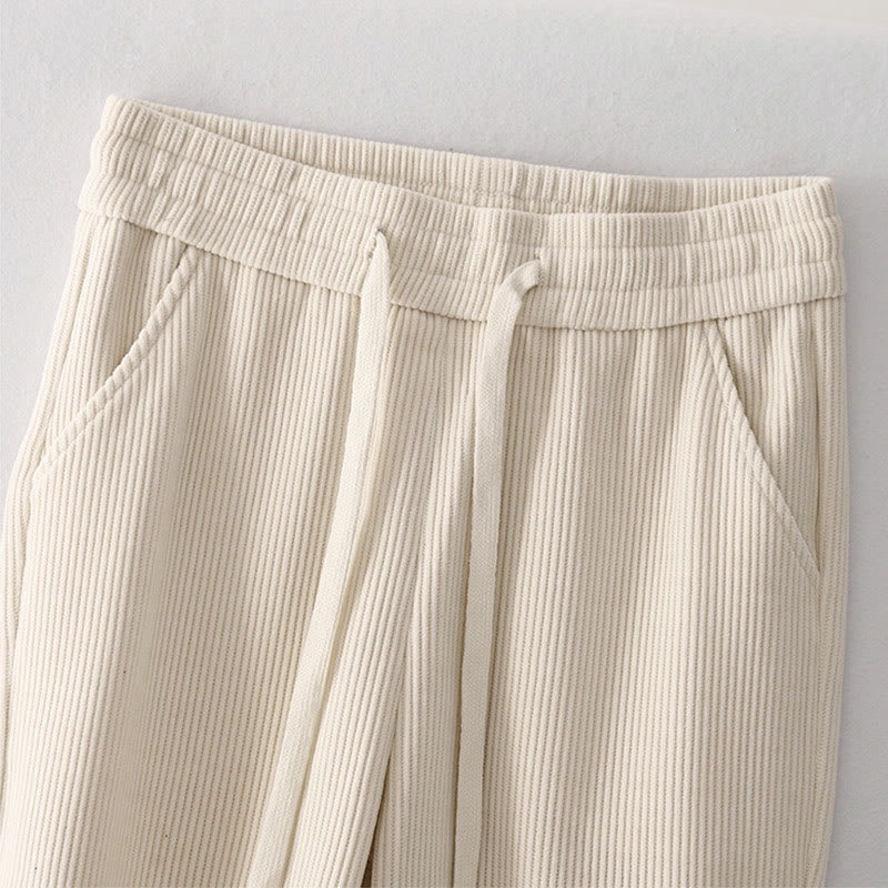 Buddha Stones Casual Corduroy Cotton-padded Women's Cotton Pants With Pockets - image 7