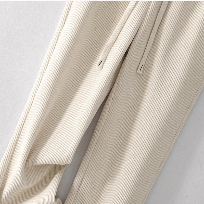 Buddha Stones Casual Corduroy Cotton-padded Women's Cotton Pants With Pockets - image 3