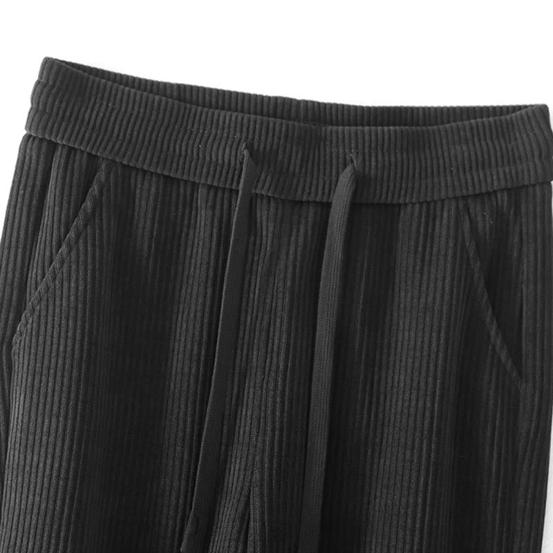 Buddha Stones Casual Corduroy Cotton-padded Women's Cotton Pants With Pockets - image 9