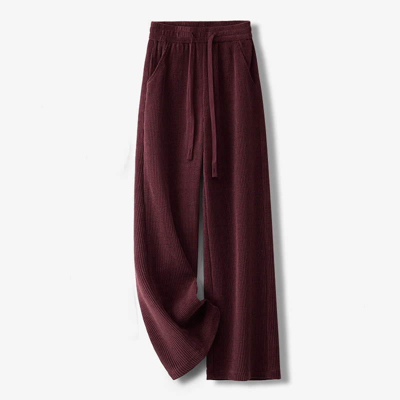 Buddha Stones Casual Corduroy Cotton-padded Women's Cotton Pants With Pockets - DarkMagenta - US12，UK/AU16，EU44 (3XL) - image 13