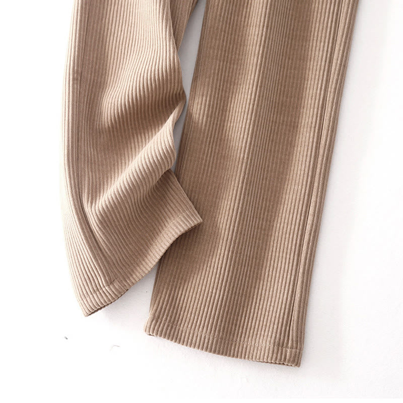 Buddha Stones Casual Corduroy Cotton-padded Women's Cotton Pants With Pockets - image 21