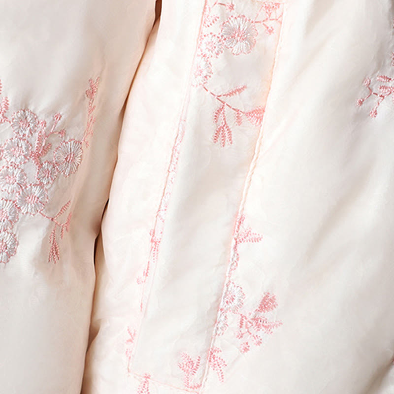 Buddha Stones Women's Embroidery Frog-button Long Sleeve Thicken Jacket With Pockets - image 17