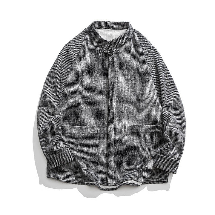 Buddha Stones Solid Color Frog-Button Long Sleeve Men's Cotton Corduroy Jacket With Pockets - image 31