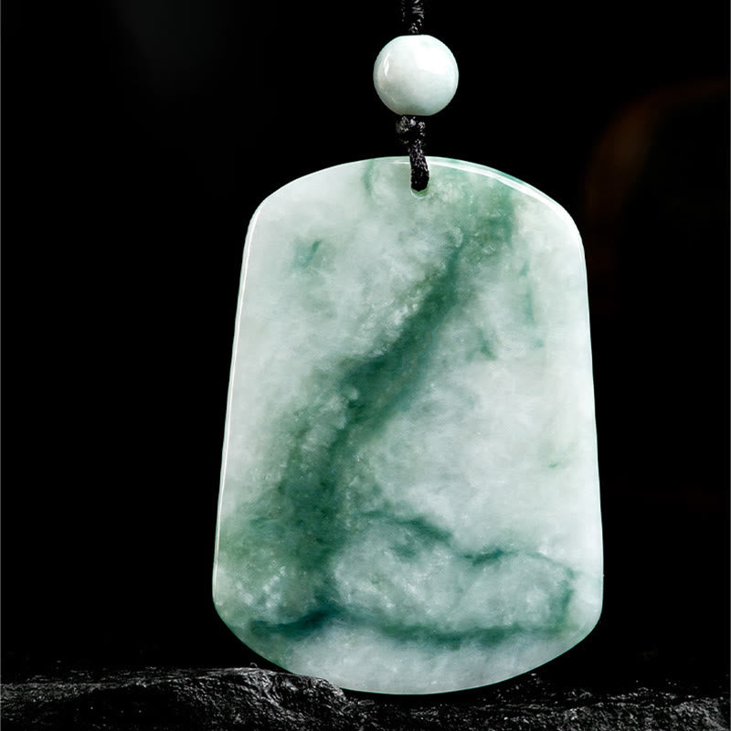 Buddha Stones Year of the Horse Jade Abundance Rope Necklace Pendant - image 2