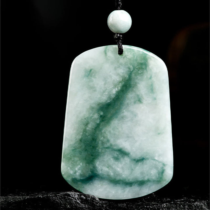 Buddha Stones Year of the Horse Jade Abundance Rope Necklace Pendant - image 2