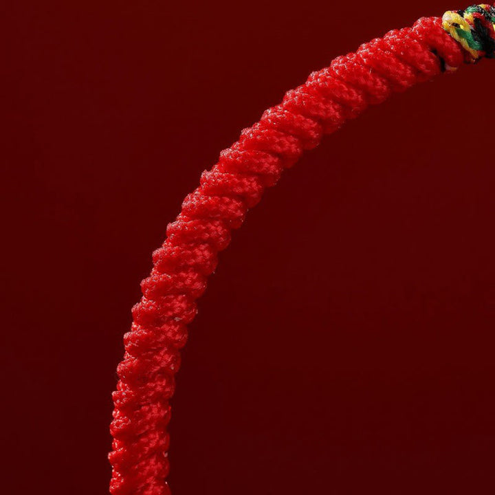 Buddha Stones 999 Sterling Silver Chinese Zodiac Year Of The Horse Red String Strength Braided Bracelet - image 8