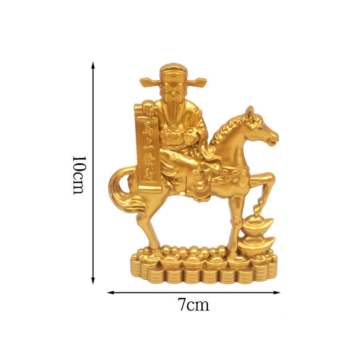 Buddha Stones  "Get Rich Now" Year of the Horse God of Wealth Ingots Prosperity Alloy Home Decoration - image 4