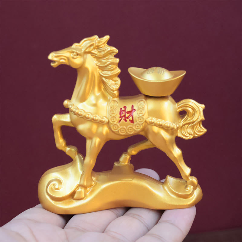 Buddha Stones Chinese Zodiac Horse Charm Copper Coins Attract Fortune Prosperity Home Decoration - image 7
