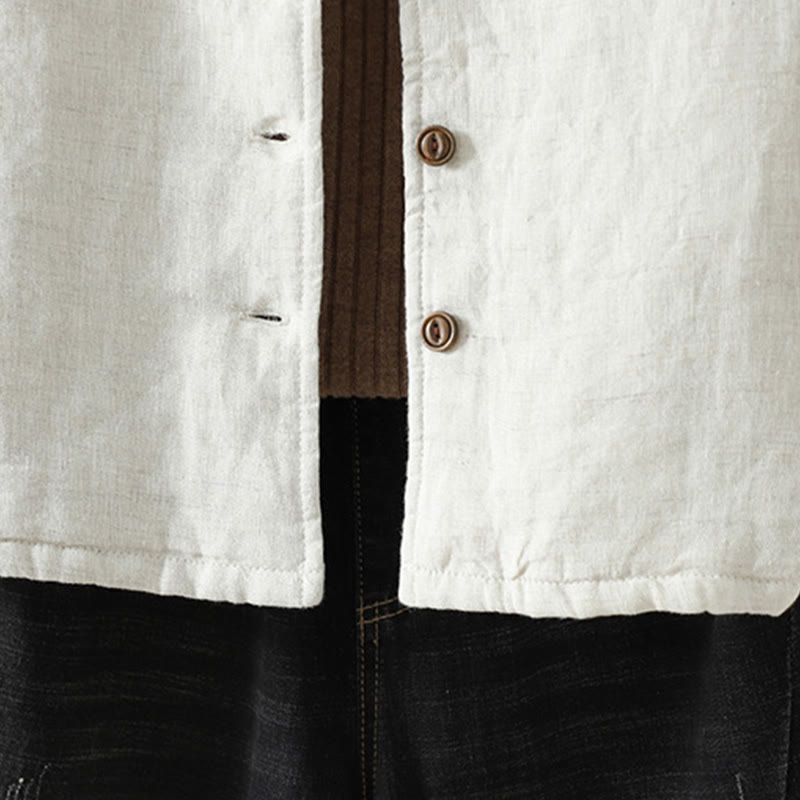 Buddha Stones Casual Buttons Women's Long Sleeve Cotton Jacket With Pockets - image 9