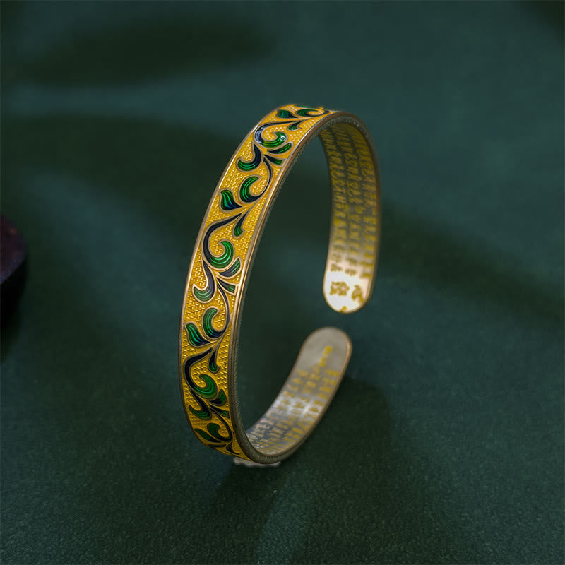 Buddha Stones Petal Vines Entwine Branches Copper Balance Open Adjustable Bracelet Bangle - image 4